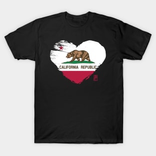 U.S. State - I Love California - California Flag T-Shirt